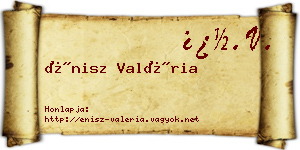 Énisz Valéria névjegykártya